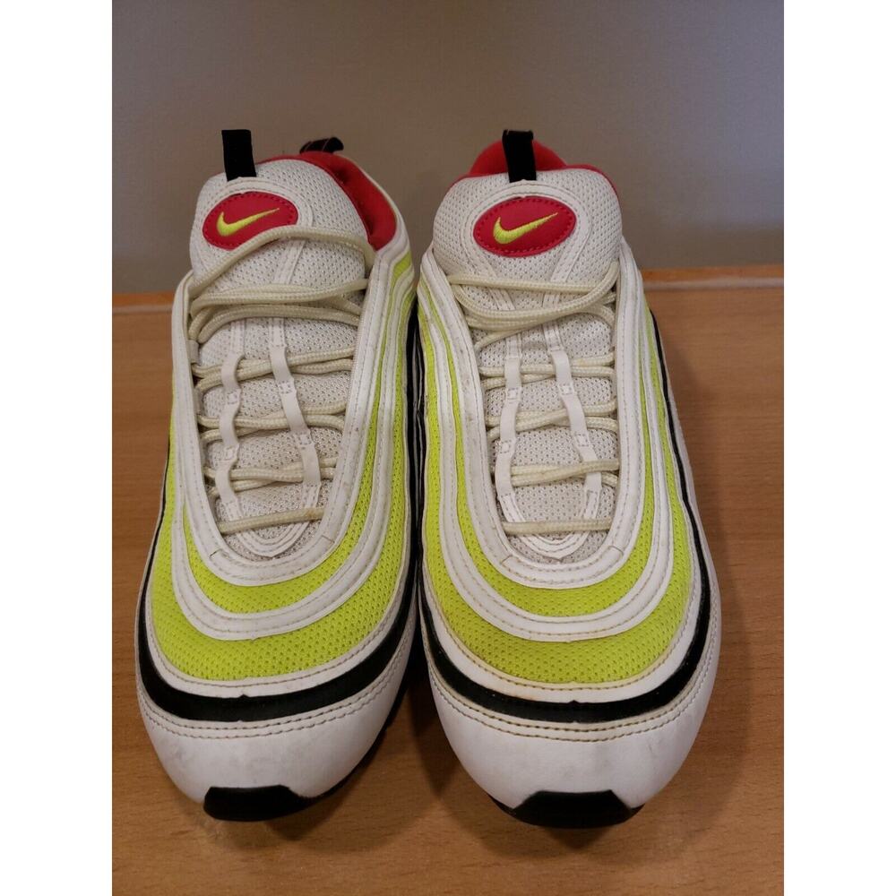 Nike Air Max 97 White/Rush Pink-Black-Volt (CI9871 100) 4H Size 13 - Picture 2 of 12